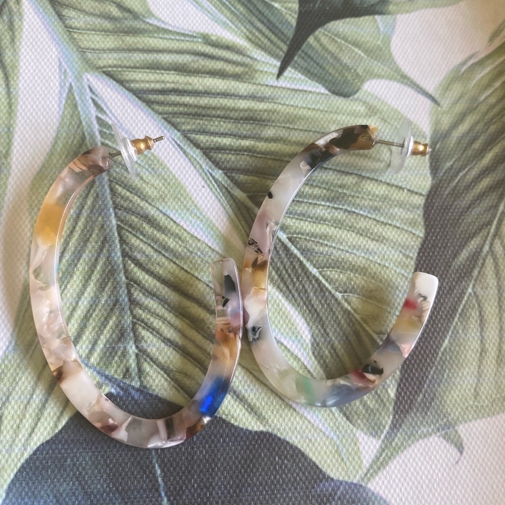 Acrylic hoop earrings